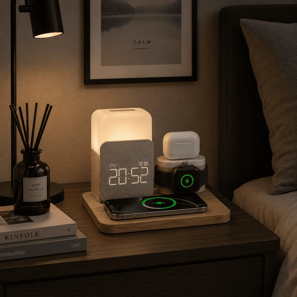 Réveil Connecté Station de Charge 3-en-1